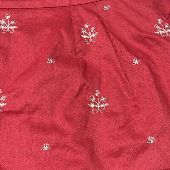 𝅺ann Taylor Tiered Embroidered Skirt Sz 4 - Picture 9 of 12